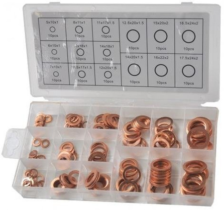 Zestaw Podkładek Miedzianych 150 Elem.