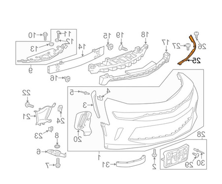 Listwa zderzaka strona prawa