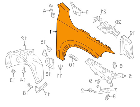 Błotnik strona prawa