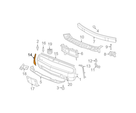 Spoiler zderzaka strona lewa