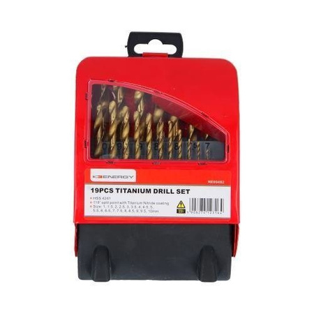 Zestaw Wierteł Tytan Do Metalu 19Szt1-10