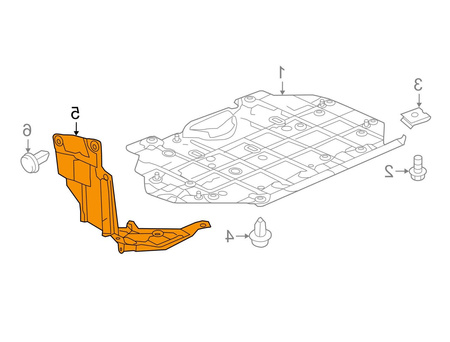 Osłona pod silnik strona prawa