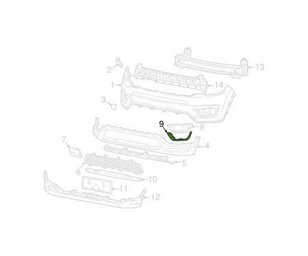 Listwa atrapy dolnej