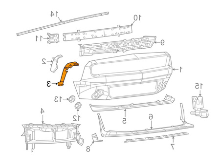 Mocowanie zderzaka strona prawa