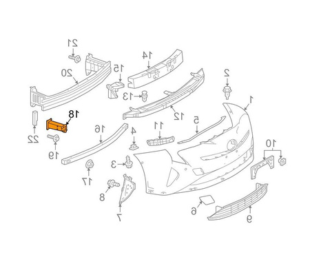 Mocowanie zderzaka strona prawa