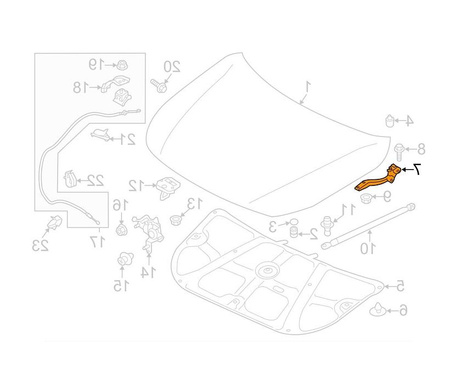 Zawias maski strona prawa