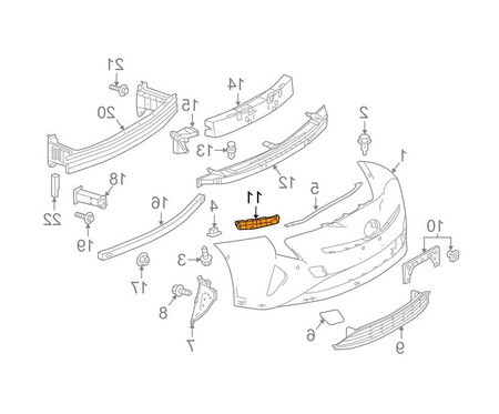 Mocowanie zderzaka strona prawa