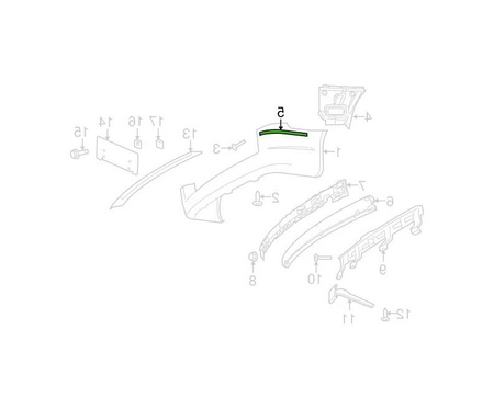 Listwa zderzaka tył