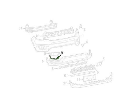 Listwa atrapy dolnej