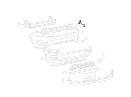 Mocowanie zderzaka strona prawa