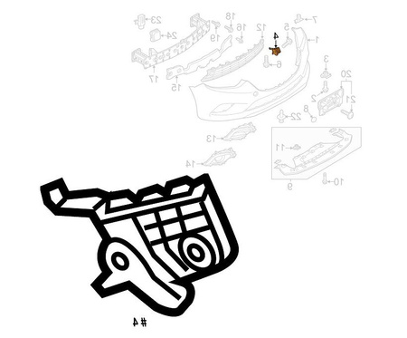 Mocowanie zderzaka strona prawa