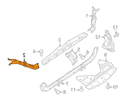Wzmocnienie czołowe strona prawa