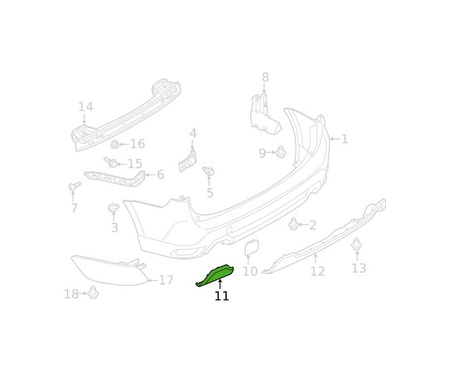 Atrapa zderzaka tylnego