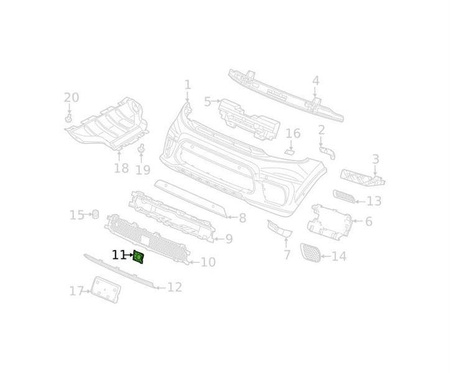Ramka atrapy zderzaka SRT