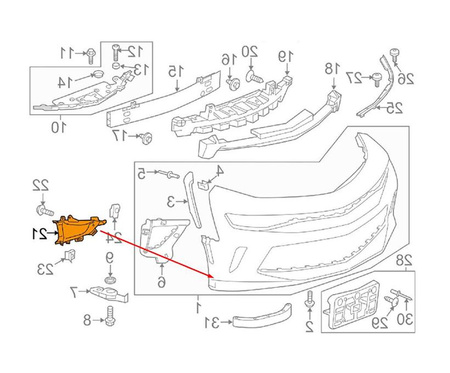 Mocowanie atrapy strona prawa