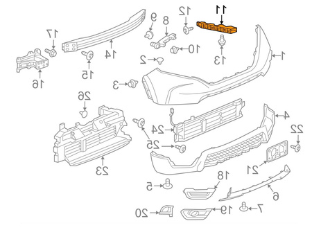 Mocowanie zderzaka strona prawa