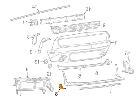 Mocowanie zderzaka strona prawa