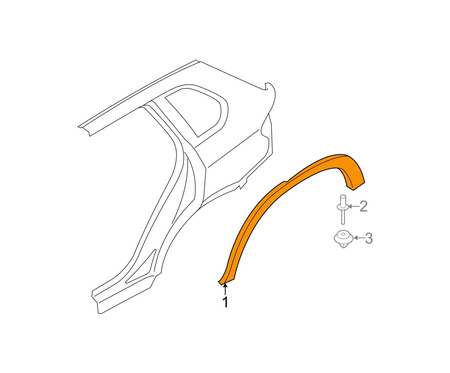 Listwa błotnika tył