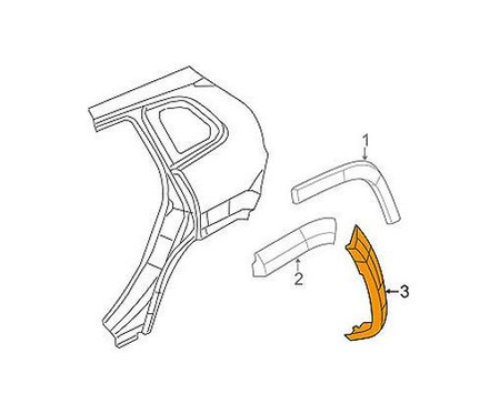 Listwa błotnika tył