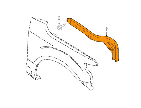 Mocowanie błotnika strona prawa